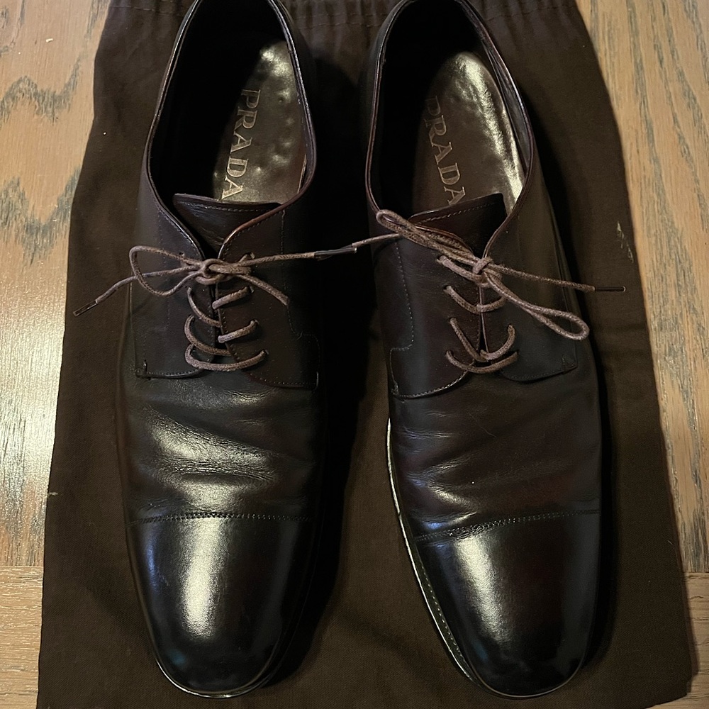 Prada Chocolate Brown Derby